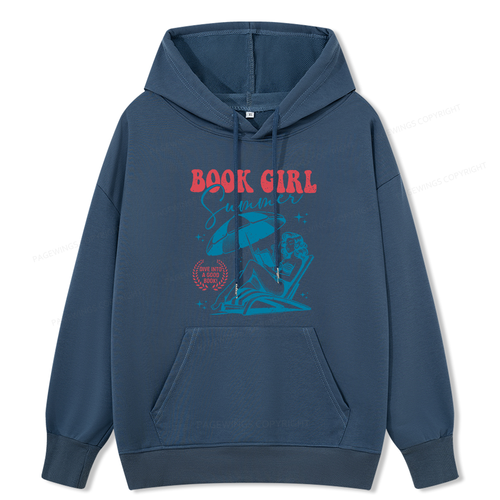 Pagewings Book Girl Summer Unisex Classic Hoodie