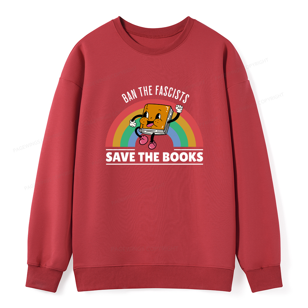 Pagewings Ban The Fascists Save The Books Unisex Classic Sweatshirt
