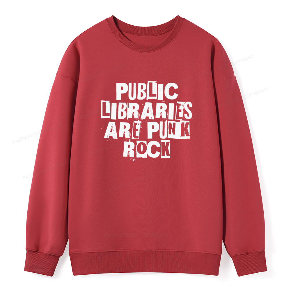 Pagewings Public Libraries Are Punk Rock Unisex Classic Sweatshirt