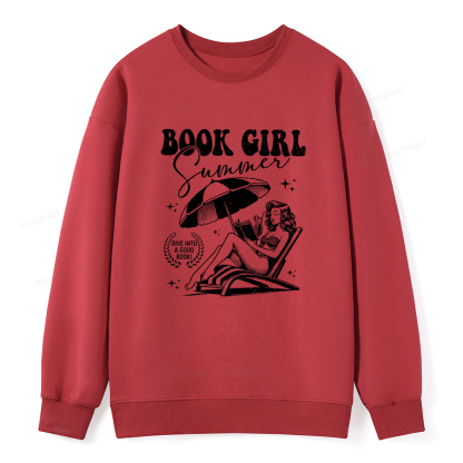 Pagewings Book Girl Summer Unisex Classic Sweatshirt