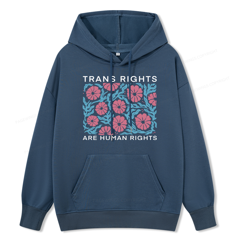Pagewings Trans Rights Are Human Rights Unisex Classic Hoodie
