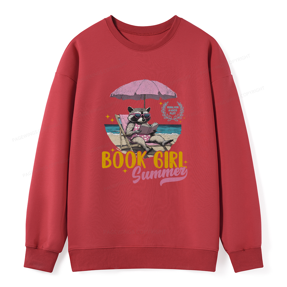 Pagewings Book Girl Summer Unisex Classic Sweatshirt