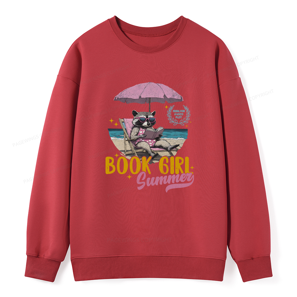 Pagewings Book Girl Summer Unisex Classic Sweatshirt
