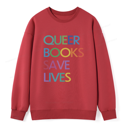 Pagewings Queer Books Save Lives Unisex Classic Sweatshirt