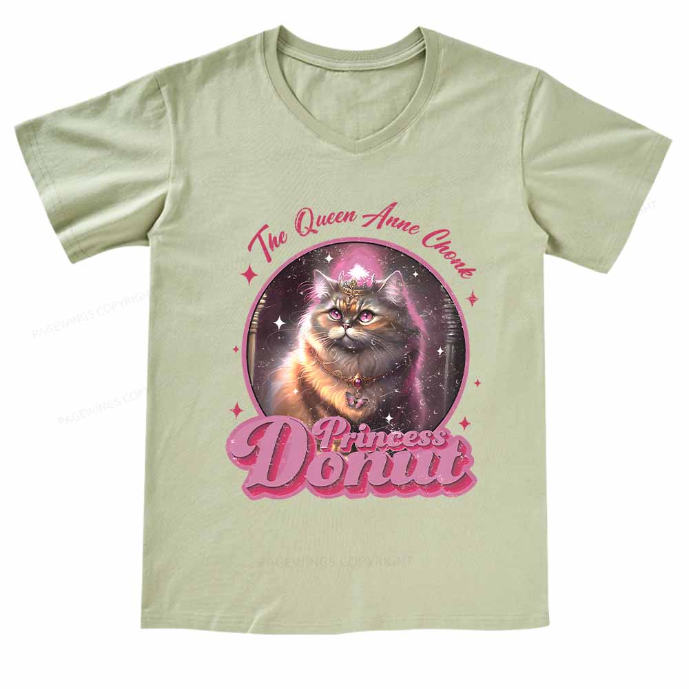 Pagewings Princess Donut V-neck T-shirt