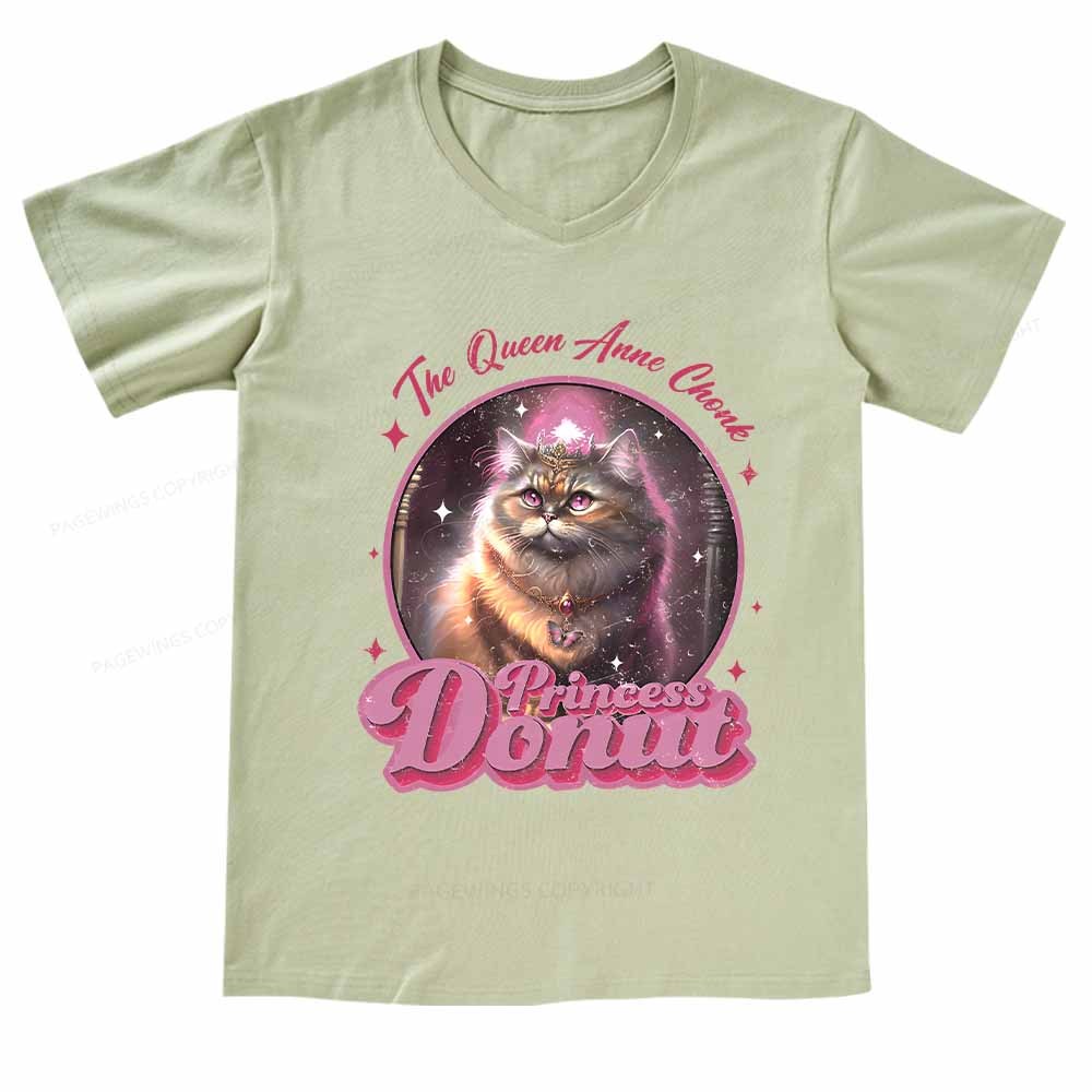 Pagewings Princess Donut V-neck T-shirt
