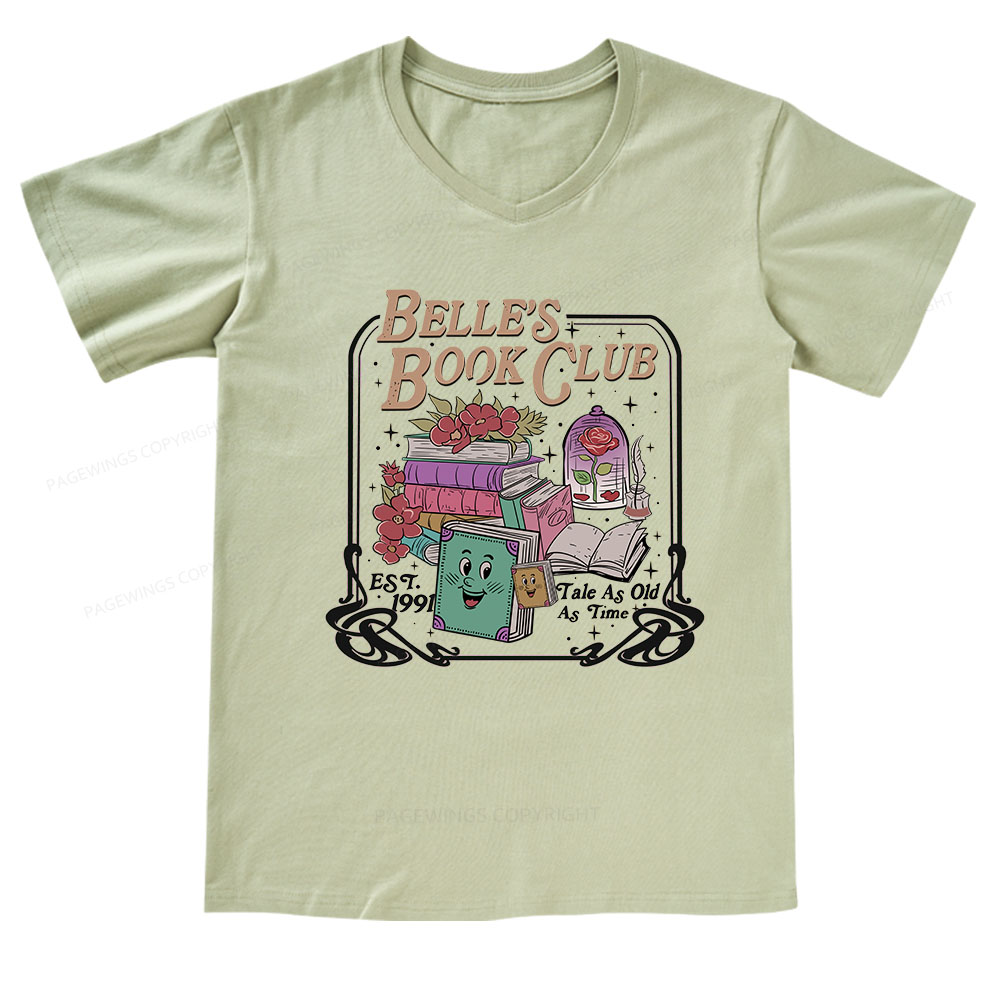 Pagewings Belle's Book Club V-neck T-shirt