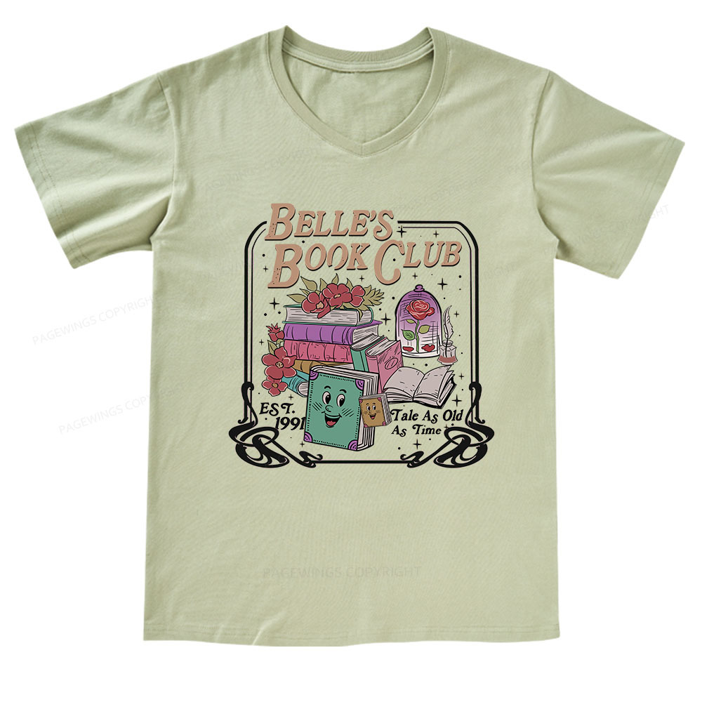 Pagewings Belle's Book Club V-neck T-shirt