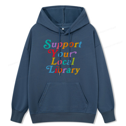 Pagewings Support Your Local Library Unisex Classic Hoodie