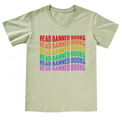 Pagewings Read Banned Books V-neck T-shirt
