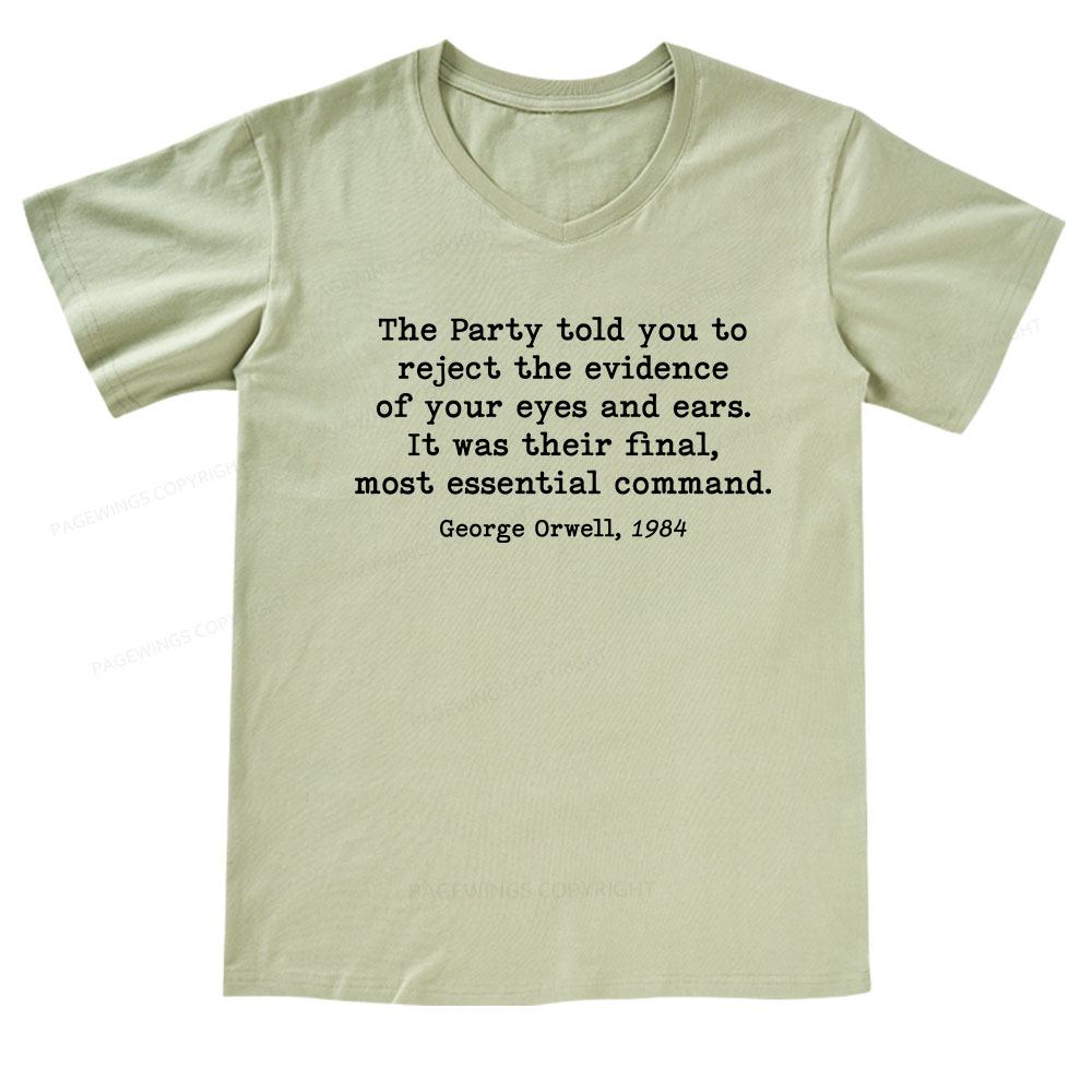 Pagewings It Was Their Final Most Essential Command V-neck T-shirt