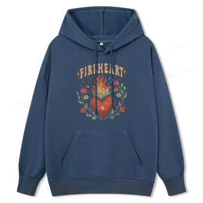 Pagewings Vintage Fire-heart Unisex Classic Hoodie