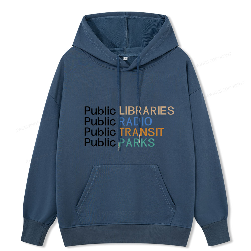 Pagewings Public Libraries Radio Transit Parks Unisex Classic Hoodie