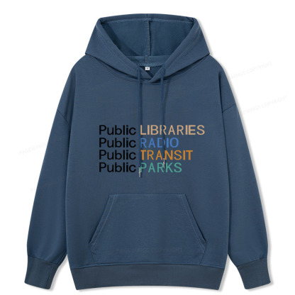 Pagewings Public Libraries Radio Transit Parks Unisex Classic Hoodie