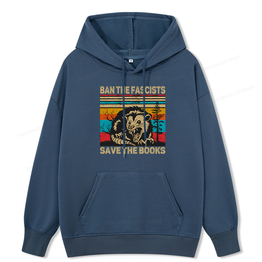 Pagewings Ban The Fascists Save The Books Unisex Classic Hoodie