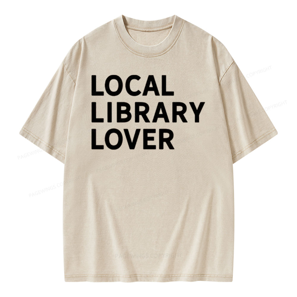Pagewings Support Your Local Library Sweatshirt Unisex Washed T-shirt