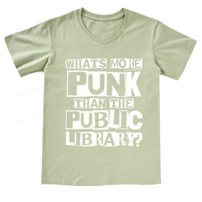 Pagewings What‘s More Punk Than the Public Library V-neck T-shirt