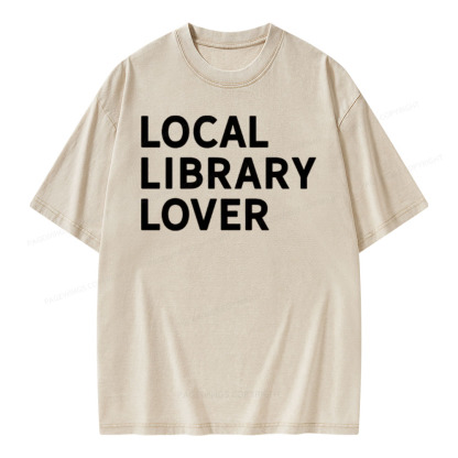 Pagewings Support Your Local Library Sweatshirt Unisex Washed T-shirt