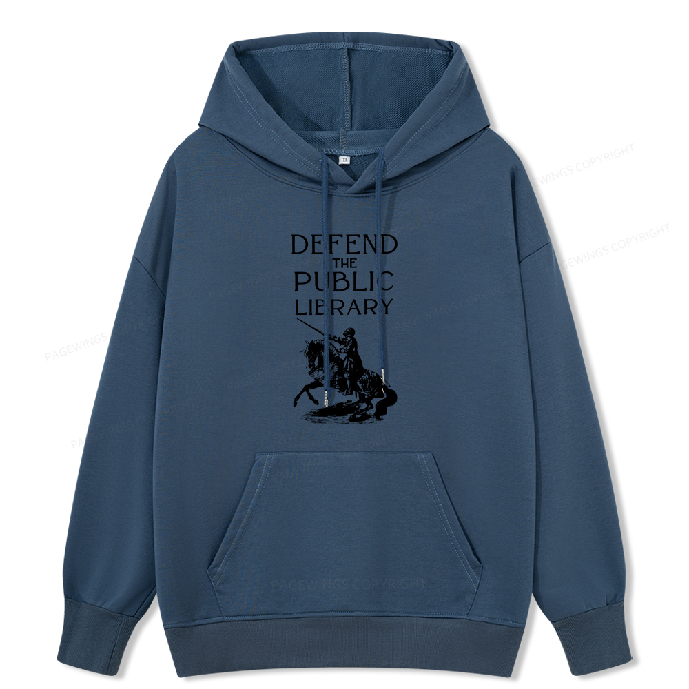 Pagewings Defend The Public Library Unisex Classic Hoodie
