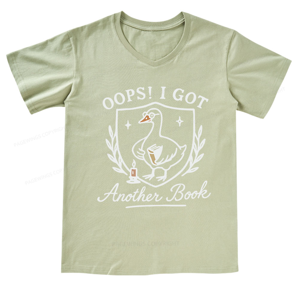 Pagewings Oops I Got Another Book V-neck T-shirt