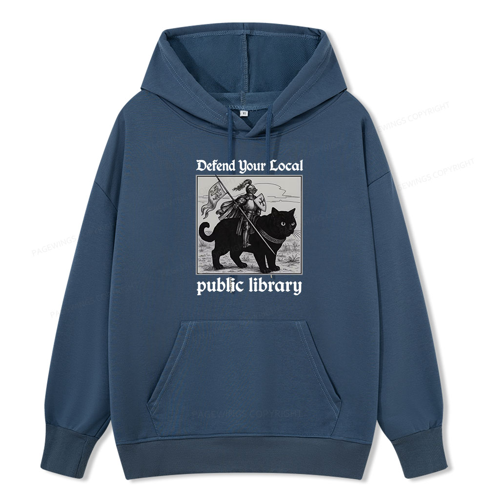 Pagewings Defend Your Local public library Unisex Classic Hoodie