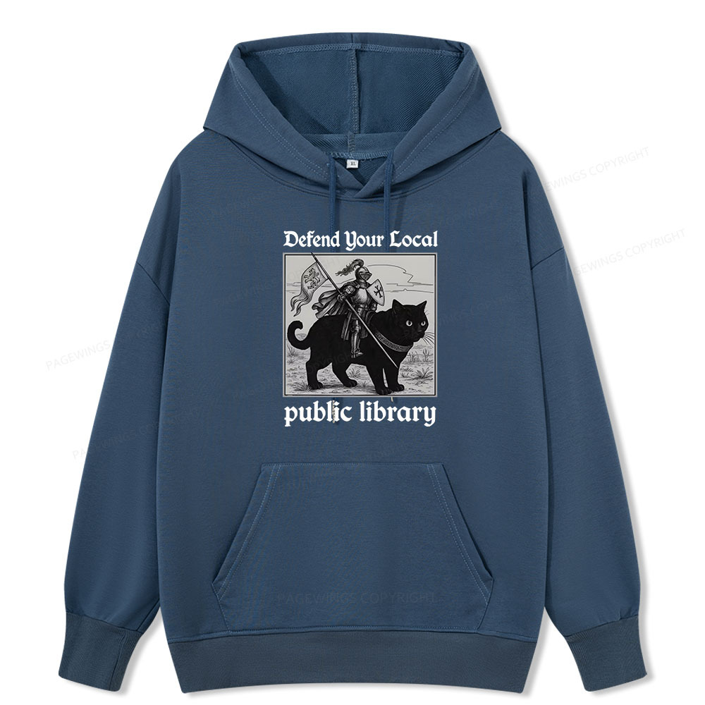 Pagewings Defend Your Local public library Unisex Classic Hoodie