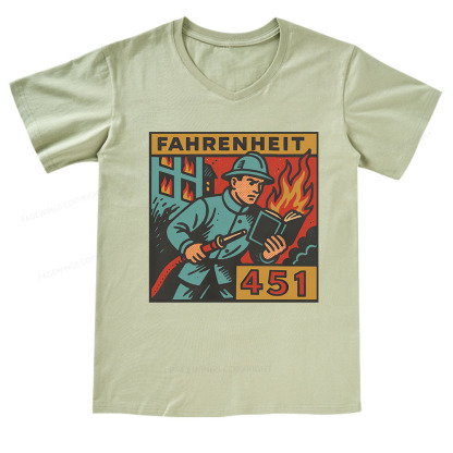 Pagewings Literature 451 V-neck T-shirt