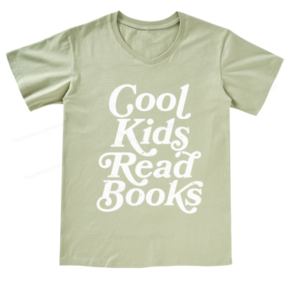 Pagewings Cool Kids Read Books V-neck T-shirt