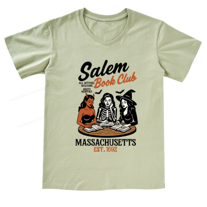 Pagewings Salem Book Club V-neck T-shirt