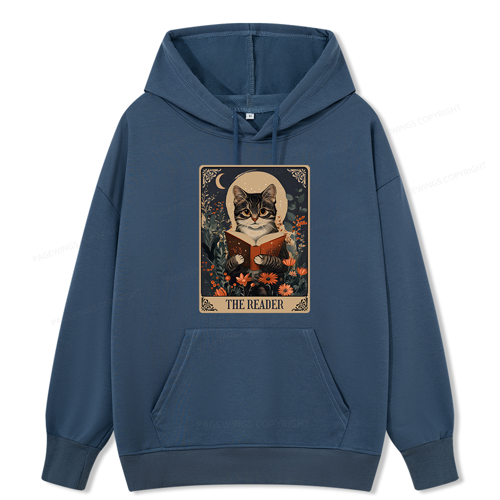 Pagewings The Reader Tarot Card Cat Unisex Classic Hoodie