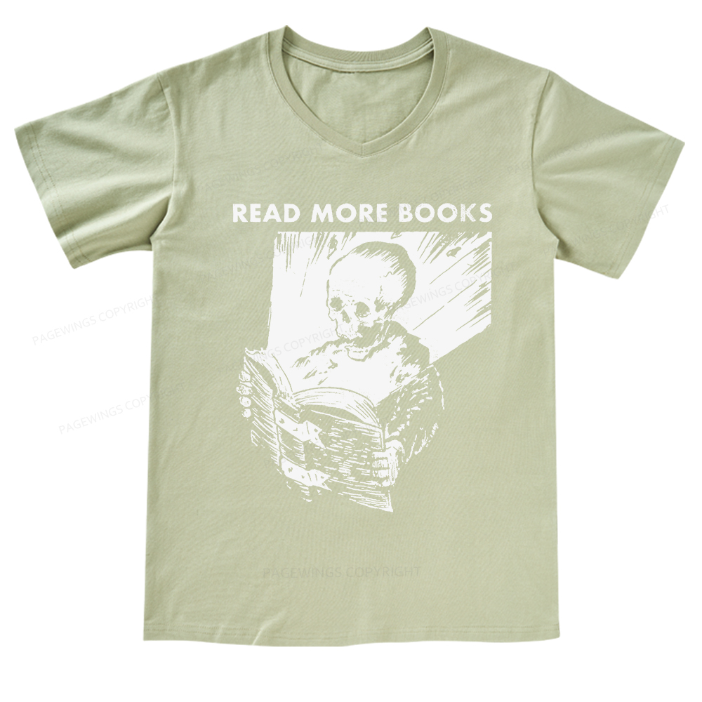 Pagewings Read More Books V-neck T-shirt