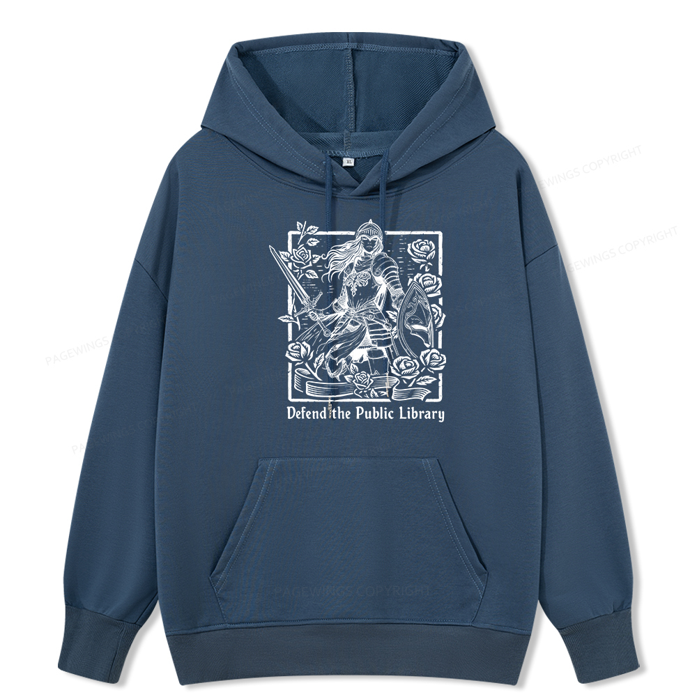 Pagewings Defend The Public Library Unisex Classic Hoodie