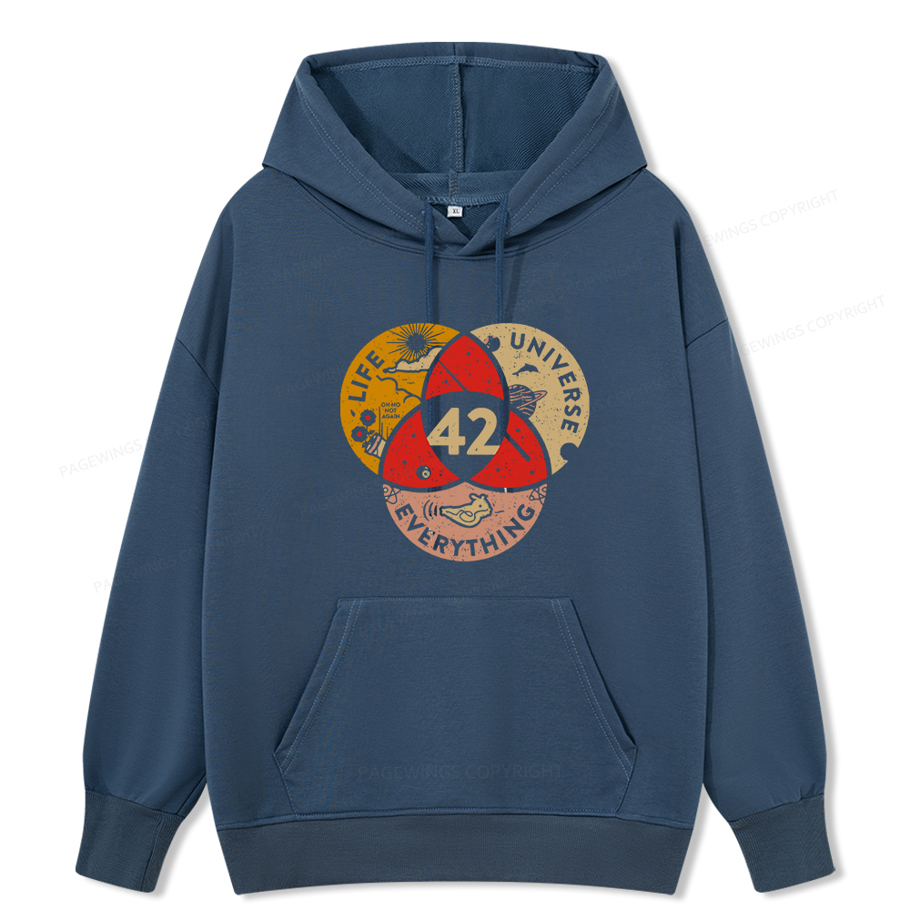 Pagewings 42 The Answer To Life The Universe And Everything Unisex Classic Hoodie