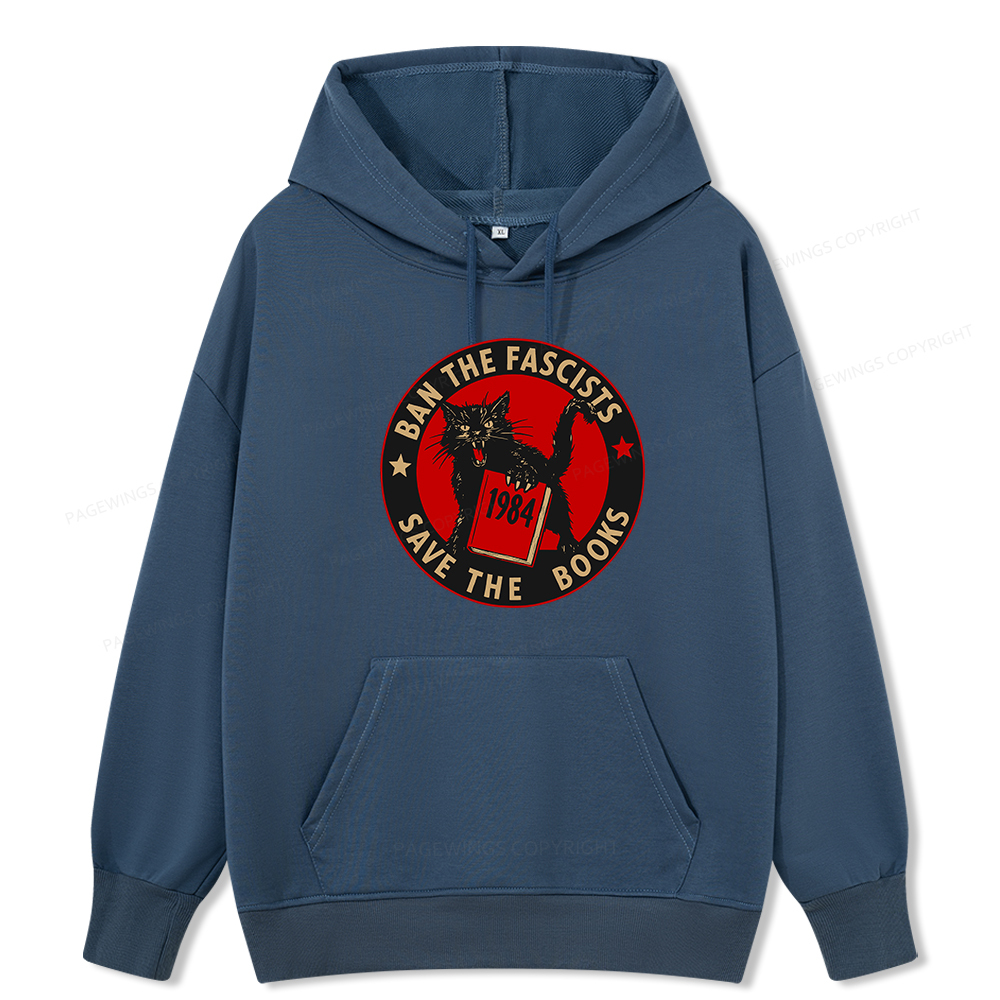 Pagewings Ban The Fascists Save The Books Unisex Classic Hoodie