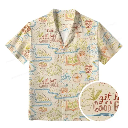 Pagewings Get Lost In A Good Book Unisex Hawaiian Shirt