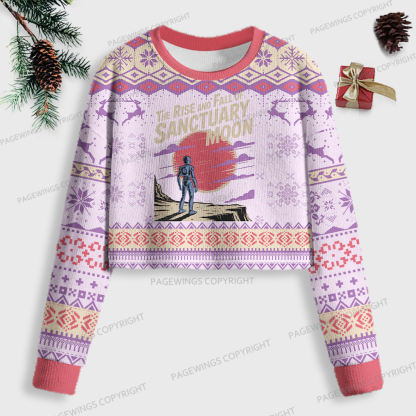 Pagewings The Rise And Fall Of Sanctuary Moon Women Ugly Crop Sweatshirt