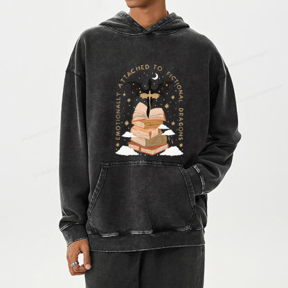 Pagewing Fantasy Romance Reader Gift Romantacy Unisex Washed Hoodie