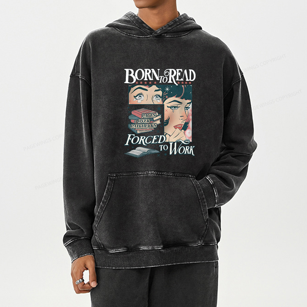 Pagewing Funny Liberal Shirt Unisex Washed Hoodie