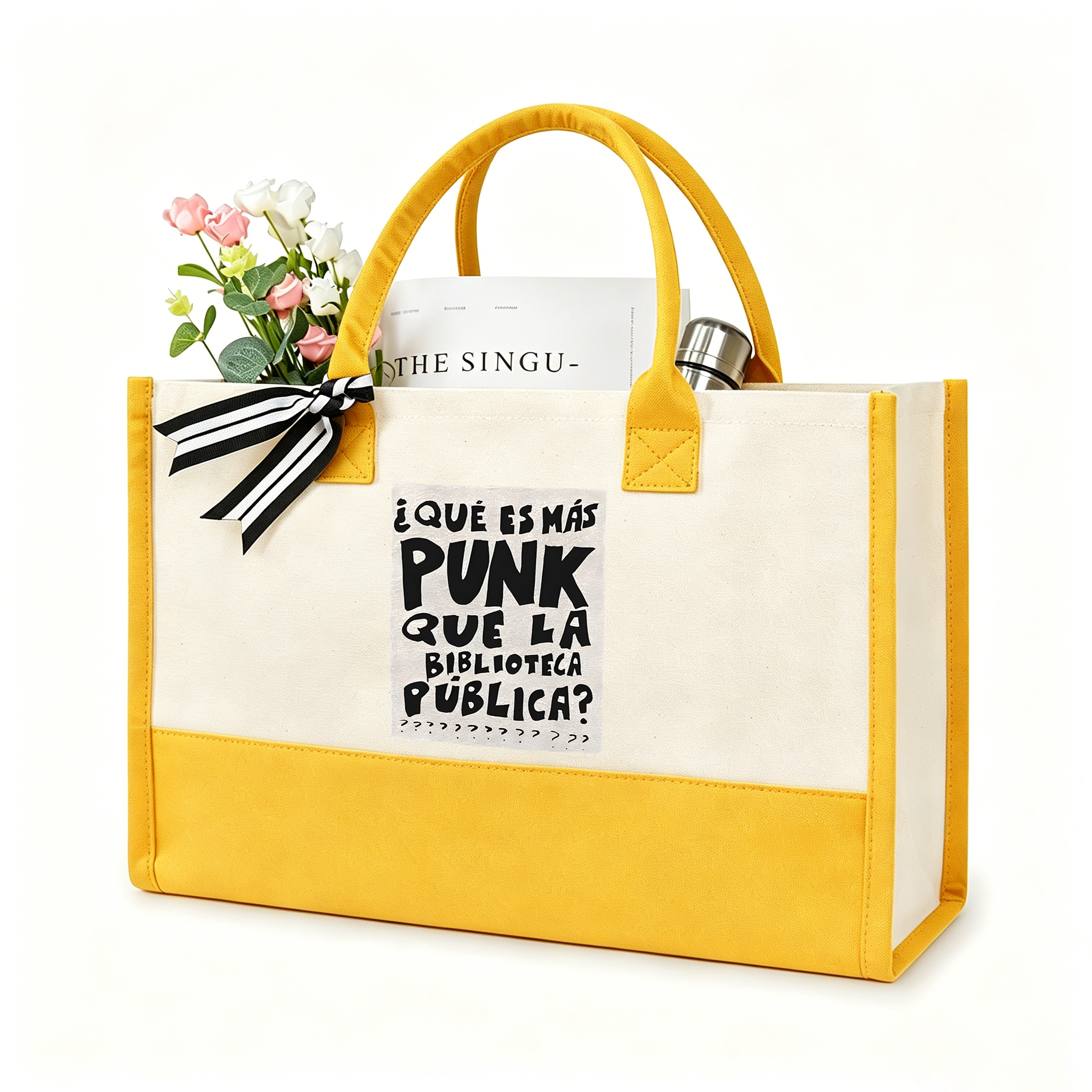 Pagewings What's More Punk Than The Public Library12662 Large Tote Bag