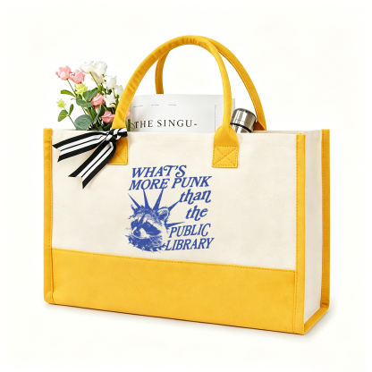 Pagewings What’s More Punk Than The Public Library12555 Large Tote Bag