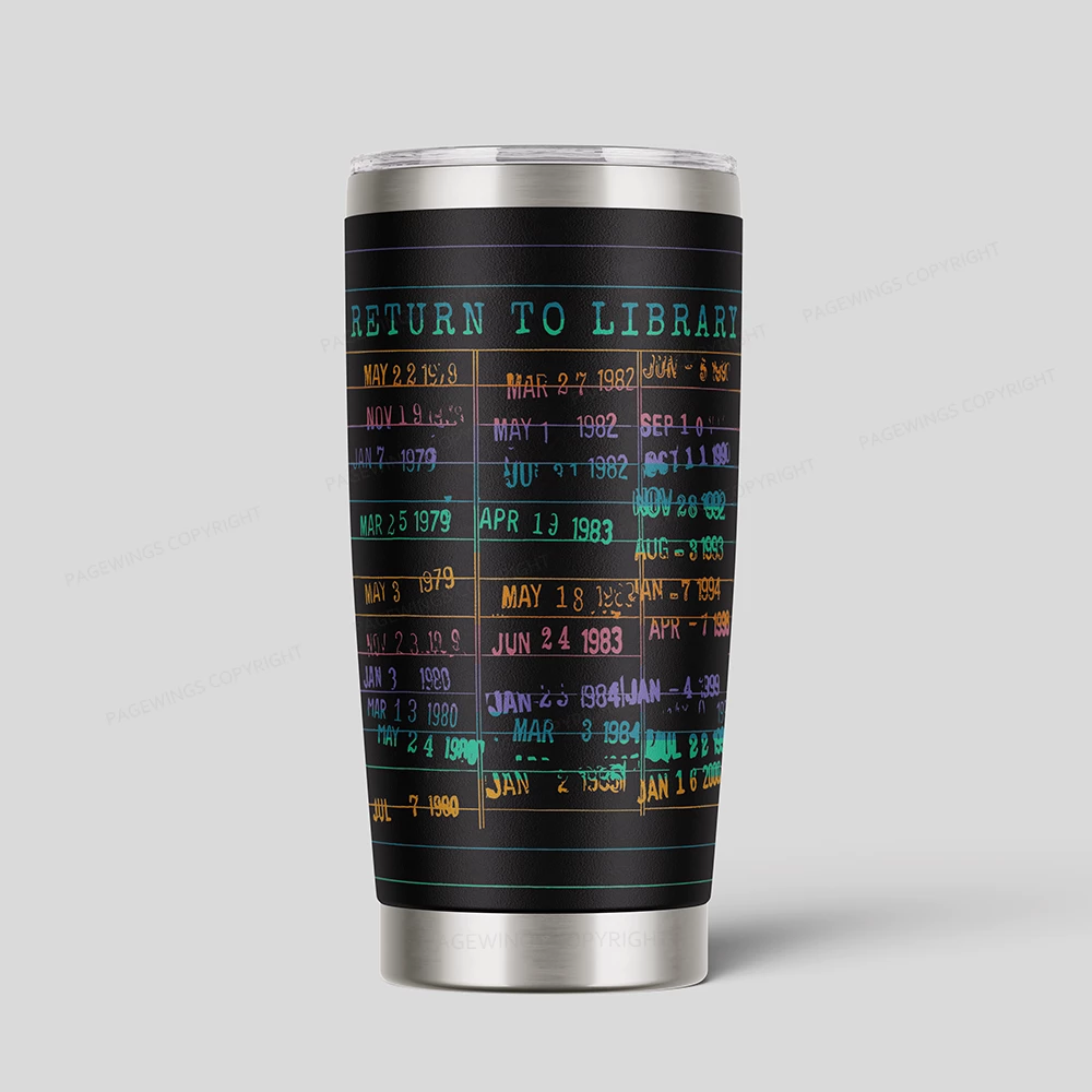 Pagewing Vintage Library Rainbow Tumbler