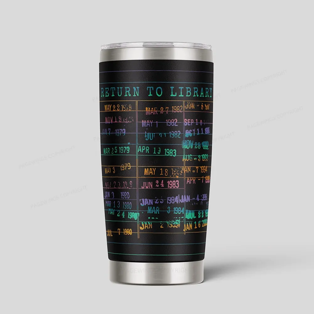 Pagewing Vintage Library Rainbow Tumbler