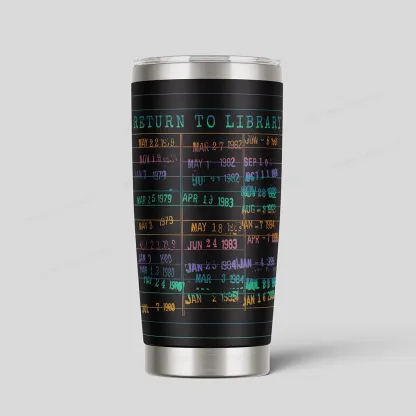 Pagewing Vintage Library Rainbow Tumbler