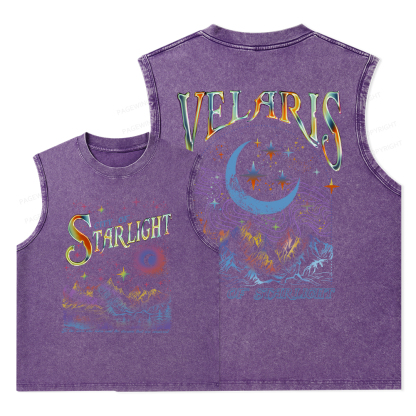 Pagewings Velaris City Of Starlight ACOTAR Two-Sided Unisex Washed Tank Top