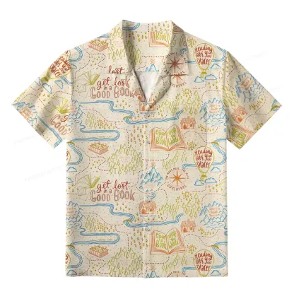 Pagewings Get Lost In A Good Book Unisex Hawaiian Shirt