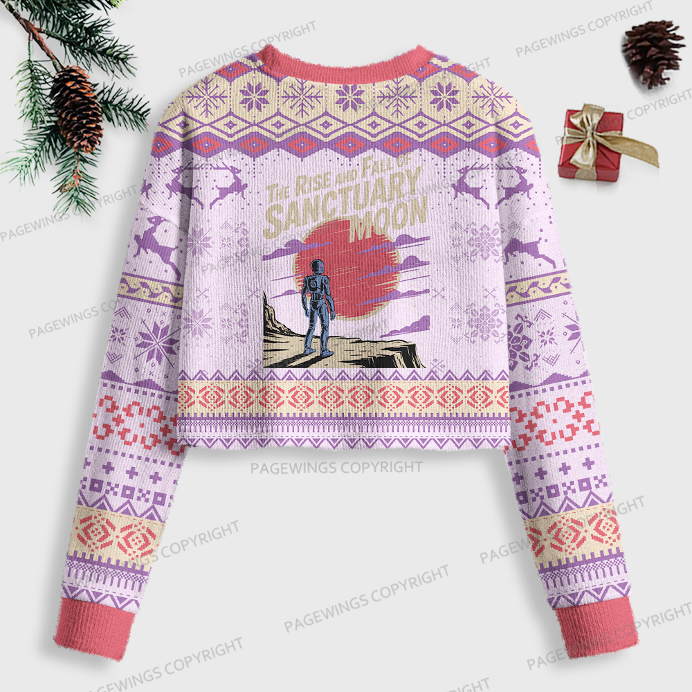 Pagewings The Rise And Fall Of Sanctuary Moon Women Ugly Crop Sweatshirt