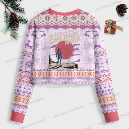 Pagewings The Rise And Fall Of Sanctuary Moon Women Ugly Crop Sweatshirt