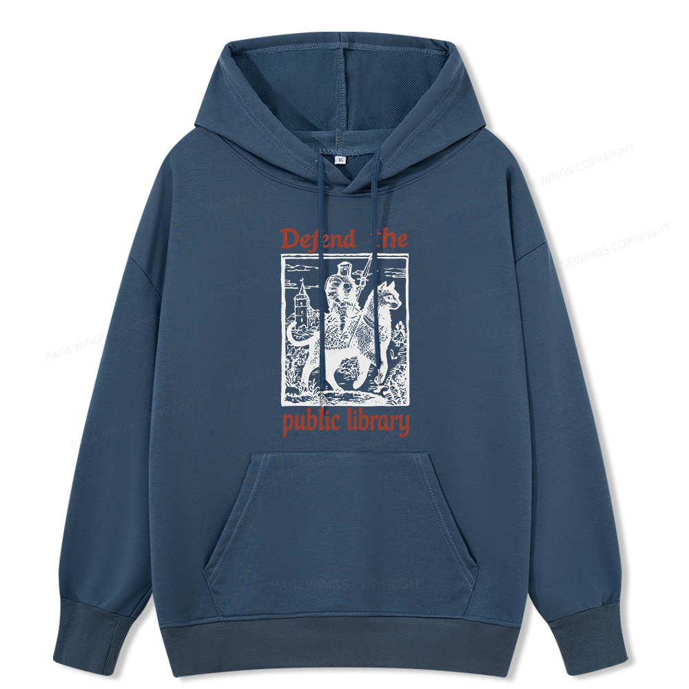 Pagewings Defend the Public Library Unisex Classic Hoodie