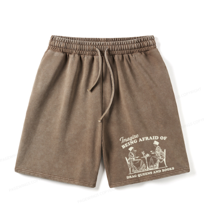 Pagewings Drag Queens Unisex Washed Shorts