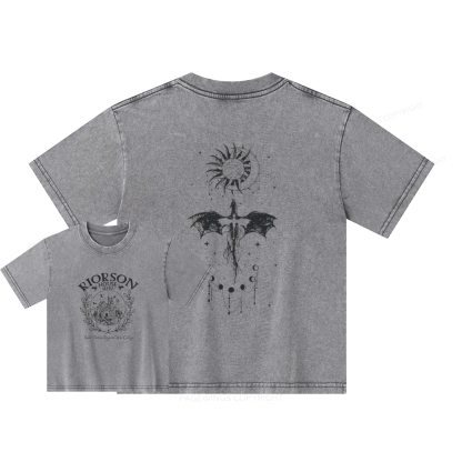 Pagewings Fourth Wing Unisex Kids Washed T-shirt